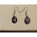 Ohrhänger Amethyst  mit Zierdraht silber