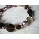 Armband mit Glasperlen (violett / amethyst)